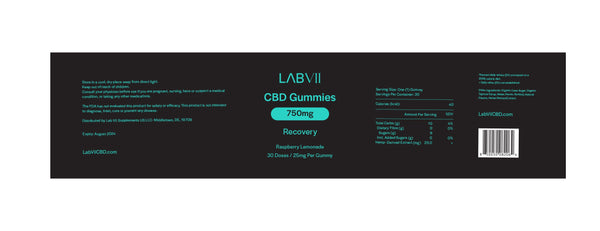 Lab VII Gummies - Recovery 750mg (exp Aug 2024)